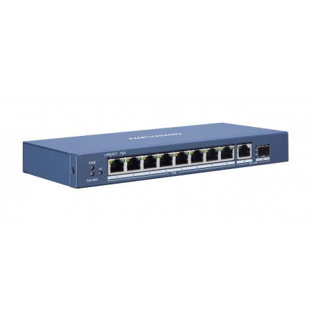 HIKVISION - Switch 8 ports POE Gb + 1 uplink Gb + 1 SFP